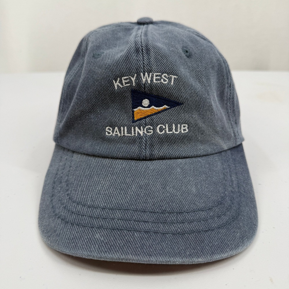 Key West Sailing Club Baseball Hat Mens OSFM Blue Strapback Headshots KC Caps
